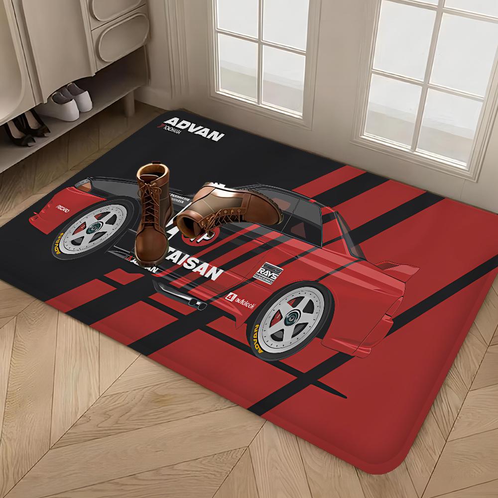 A-ADVANS WHEEL Badematte Kinderzimmer Schlafzimmer Dekoration Balkon Rutschfeste Fußmatte Wohnzimmer Willkommens-Teppich