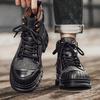 Outdoor Tooling Boots Medium Help Thick Sole Height Increasing Retro Style Men'S Martin Boots