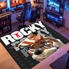 The Champion of Boxing Rock-y-Themed Entrance Mat,Non-Slip Mat Area Rug,Room Decor,Outdoor Decor,Kitchen Rug,Doormat - Machine Washable,Easy to Clean