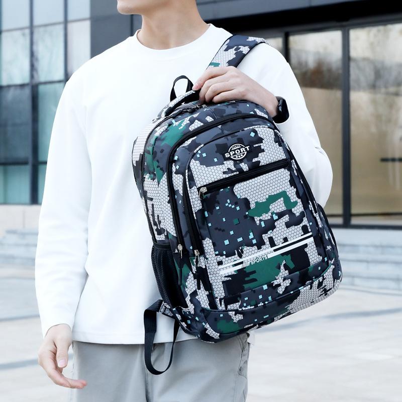Waterproof Camouflage Rucksack Work 15.6-inch Laptop Men's Business Backpack University School Bags Boys and Girls School Back