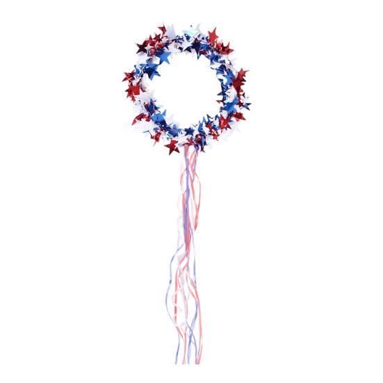 Glitter Star Headband, 4th of July Patriotic Party Celebration Tassel Headband, Women Masquerade Prom Festival Cocktail Hair Accessories