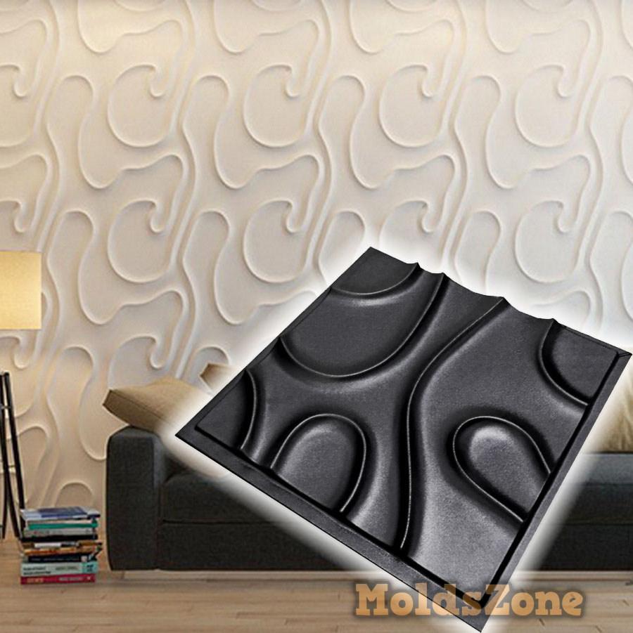 3D Wall Panel Mold for Gypsum, Plaster or Concrete Tile for Decorative Wall Panels 'Shaula'