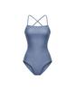 VIKINI VENDER Oa Glitter Back Strap Monokini - Blue