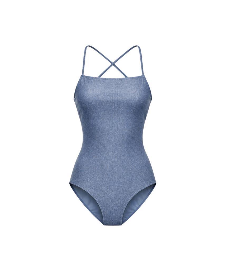 VIKINI VENDER Oa Glitter Back Strap Monokini - Blue