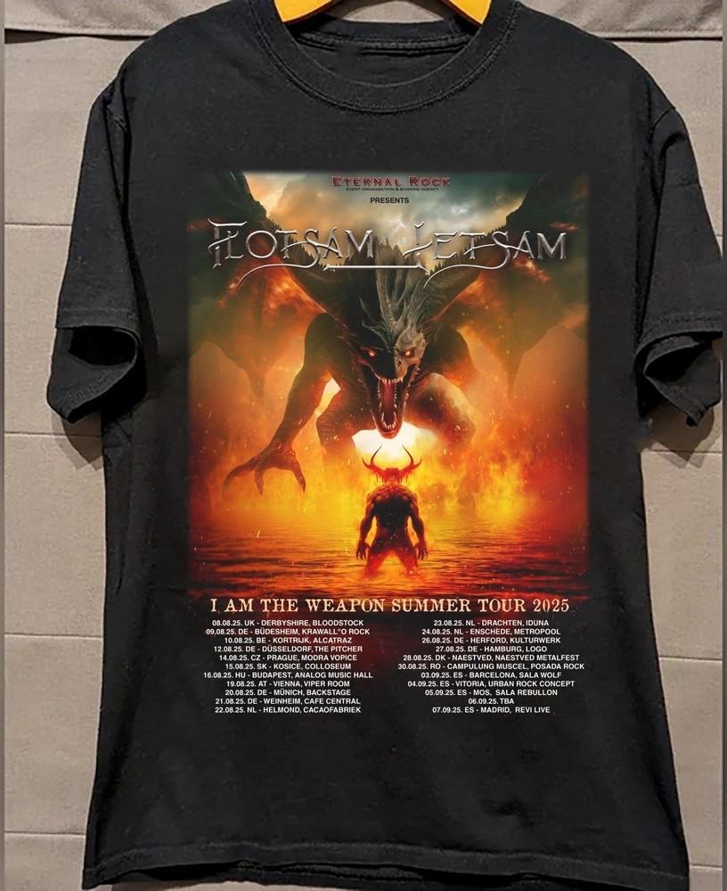 Flotsam And Jetsam - I Am The Weapon Summer Tour 2025  Size S-3XL Unisex T-Shirt S