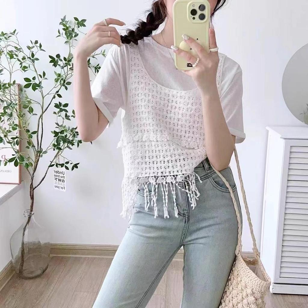 Women's Bohemian Seaside Resort Cami Top – Summer Hollow Out Hot Girl Vest
