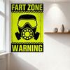 Fart Zone Warning Metal Tin Sign, Vintage Distressed Gas Mask Humor Sign for Bar Club Cafe Man Cave Home Decor, Funny Safety Haz