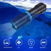 50m Outdoor Underwater Portable LED Torch Aluminium Alloy Waterproof Flahlight Lamp
