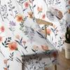 Plant Flower Watercolor Orange Tulle Curtains For Living Room Sheer Curtain For Bedroom Kitchen Blinds Voile Curtains