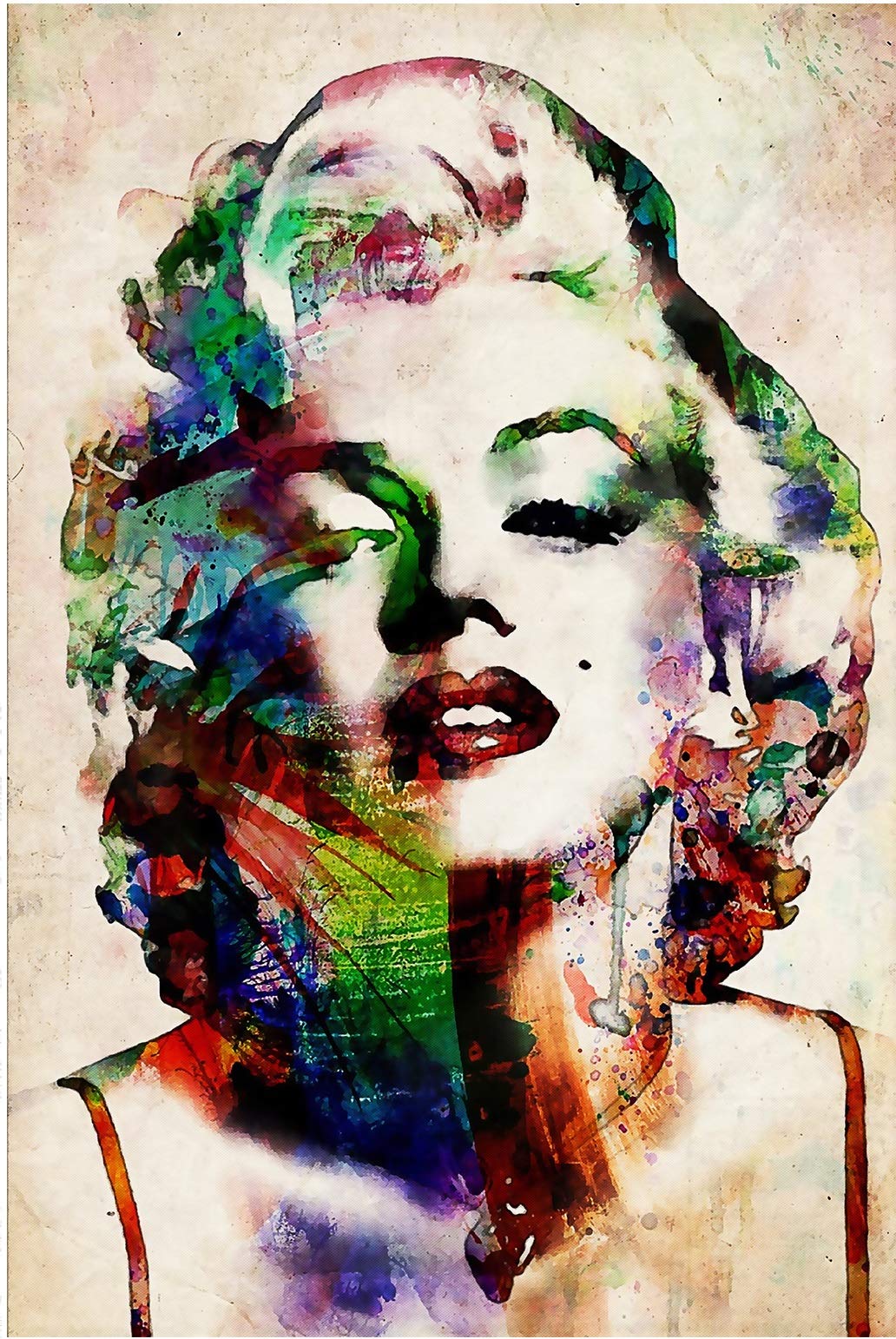 

Marilyn Monroe Counted Cross Stitch Kits, 180 Stitches Wide, 260 Stitches High, 14 Count Aida Fabric, Cotton Thread, Counted Embroidery