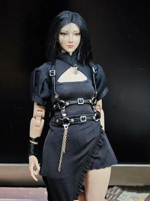 1/6 Sexy Clothing 1/6 Female Maid Outfit, Female Warrior Outfit, Ninja Outfit, Female Samurai Costume (Body, Head, Shoes Not Included) Black Dress Up