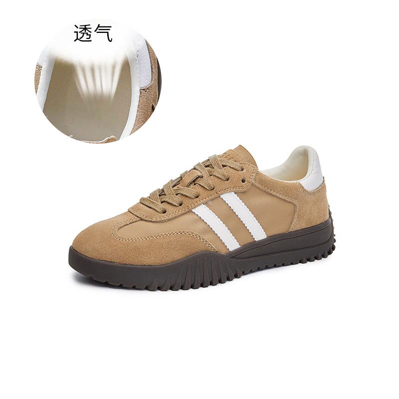 Genuine Leather German Training Shoes Women's 2025 Spring New Retro Sports Shoes Platform-soled Heightening Forrest Gump Shoes Versatile Casual Women