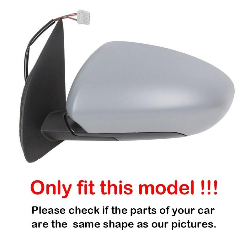 For Nissan Qashqai J10 2007 2008-2014 ABS Rearview Side Mirror Cover Wing Cap Exterior Door Housing Shell Trim Replacement Parts