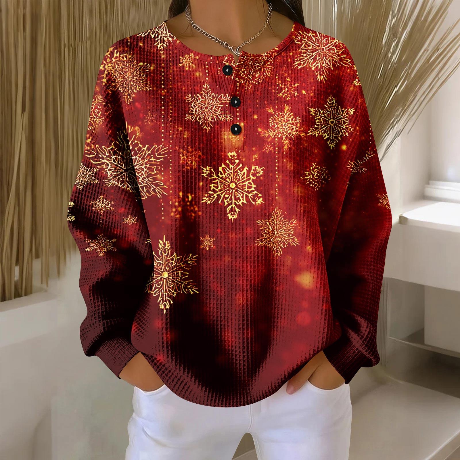 

Женские повседневные рубашки с длинным рукавом, топы на пуговицах с V-образным вырезом, свободный трикотаж, осенние фавориты для женщин XL арбуз красный