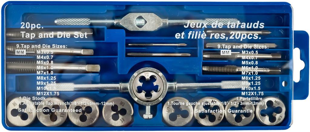 Zestaw gwintowników i narzynek 20 el. KD10288