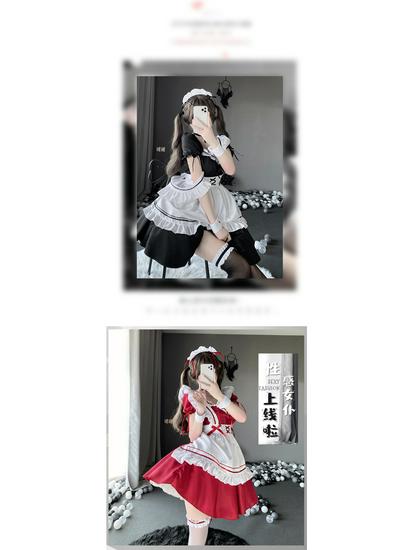 Uroczy Miękki Japoński Kostium Cosplay Maid Lolita na Występ Sceniczny