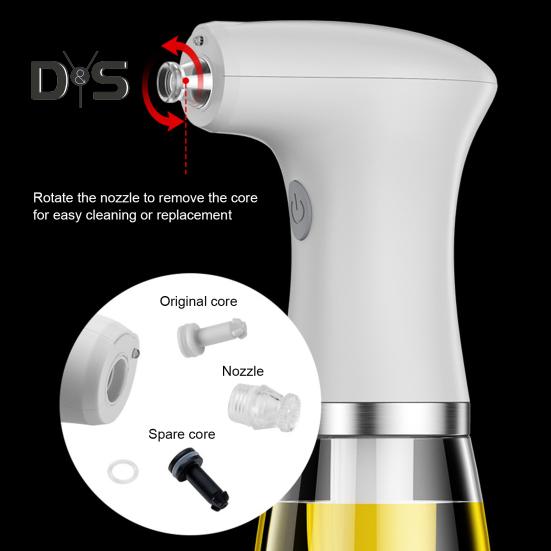 240ml velká láhev s rozprašovačem na olej Rovnoměrná atomizace Praktický průhledný rozprašovač na tělový olej