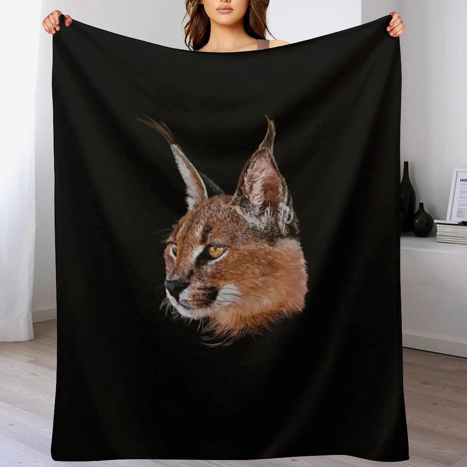 

Caracal Throw Blanket Easy Care Comfortable Blanket for Couch 102x76cm(40x30in)