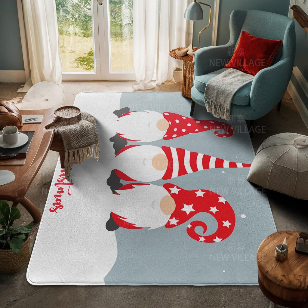 House Entrance Carpet Home Door Mat Living Room Bath Foot Bathroom Non-slip Water Absorption Rugs Bath Merry Christmas Winter