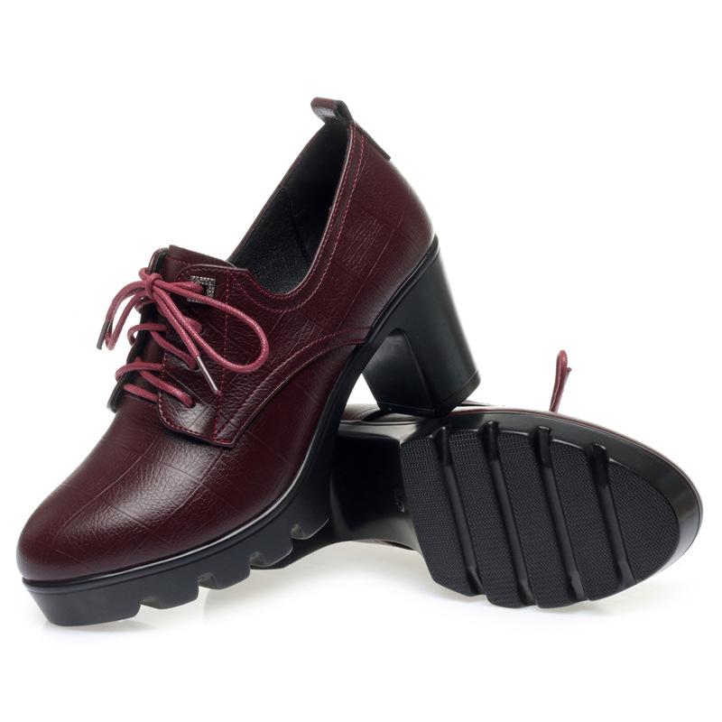 Γυναικεία Άνετα Φθινοπωρινά Ανοιξιάτικα Μονόπατα Παπούτσια με Μαλακή Σόλα, Δέσιμο με Κορδόνια, Casual, Αδιάβροχα, Πλατφόρμα, Ψηλά Τακούνια, Γυναικεία Παπούτσια