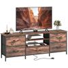 Multi-Storage Industrial TV Stand - Brown/Grey/Black