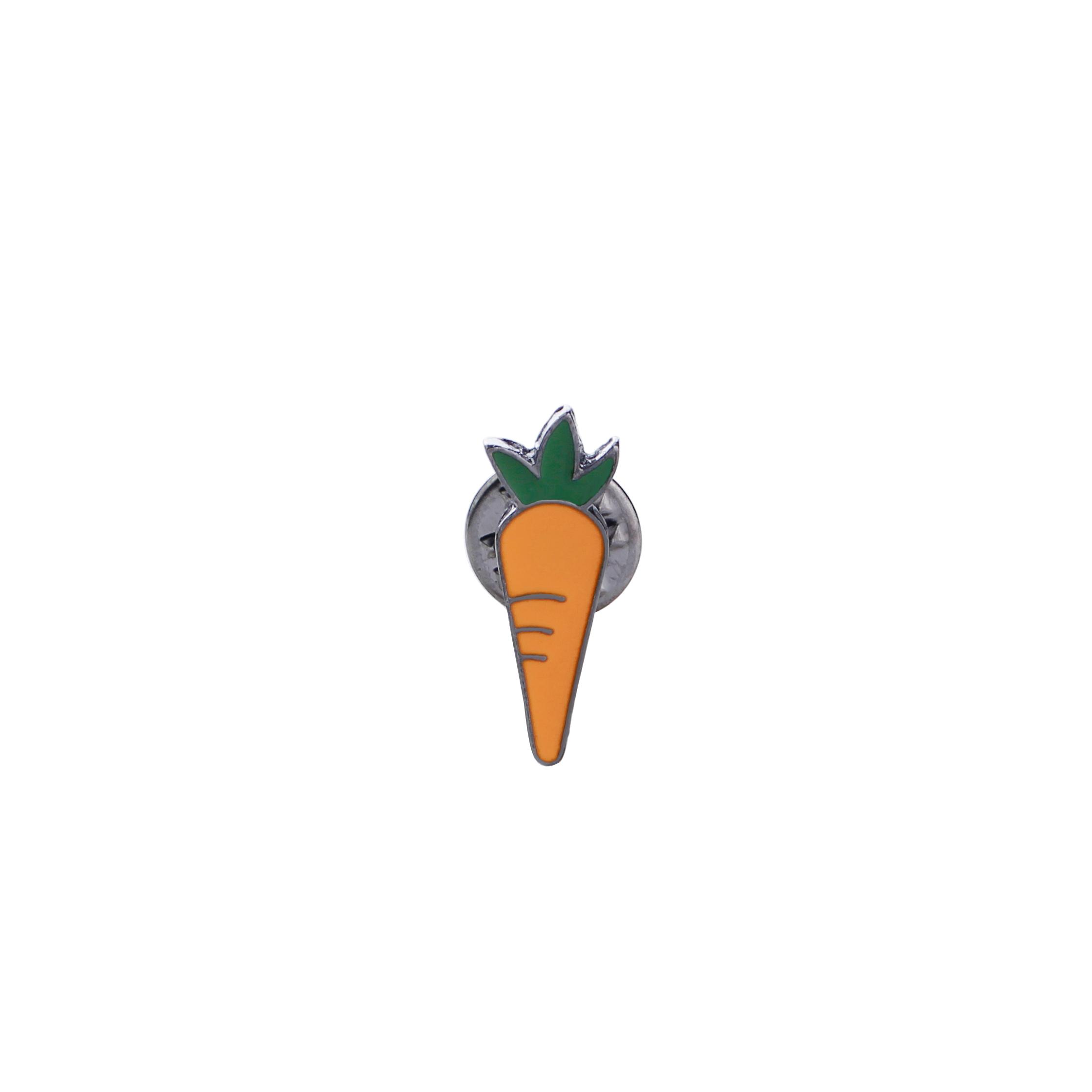Funny Simple Carrot Shaped Enamel Brooches Rabbit s Food Design Pins