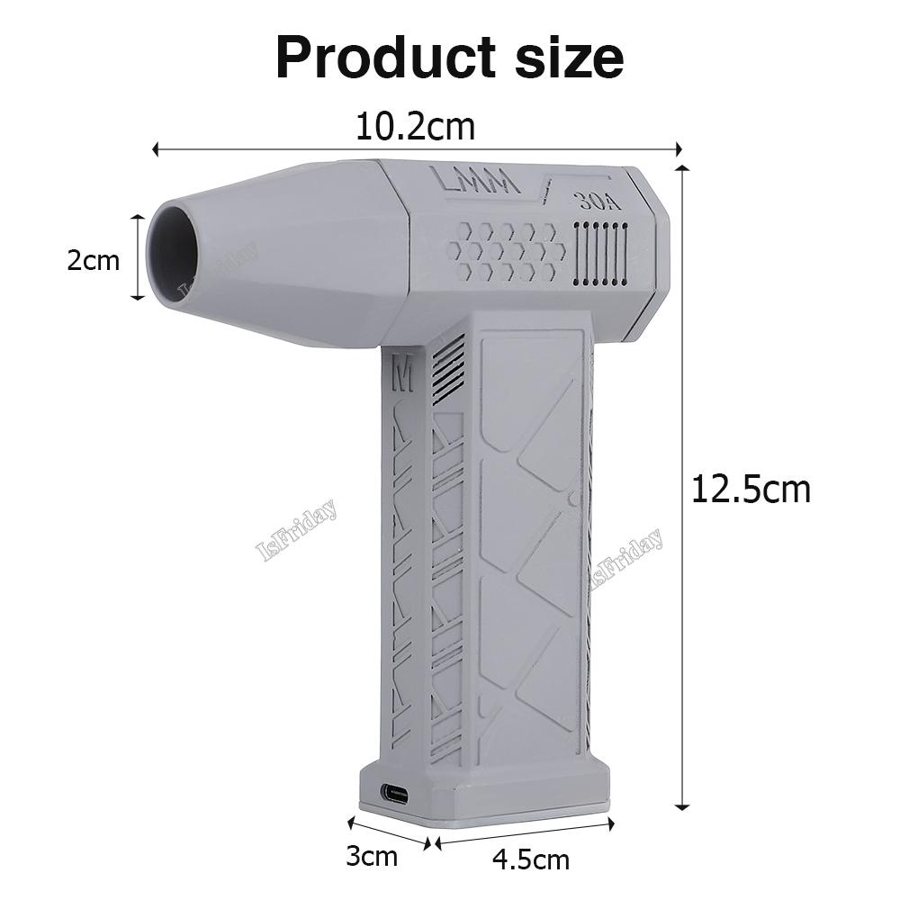 Mini Turbo Jet Fan 110000RPM 45m/s USB Oppladbar børsteløs motor hårføner Kraftig blåser med høyhastighets kanalvifte