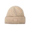 Autumn and winter wool hat women's loose sticker big head circumference beige cold hat warm and thickened new ear protection knitted hat