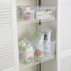 Clear Plastic Storage Bins Small Set of 8 Easy Access Containers with Carry Handles Organizing Bedroom Bathroom Office Kitchen