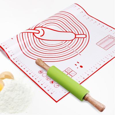 Silicone Non-stick Kneading Rolling Dough Mat Baking Pad with Scale Bakeware