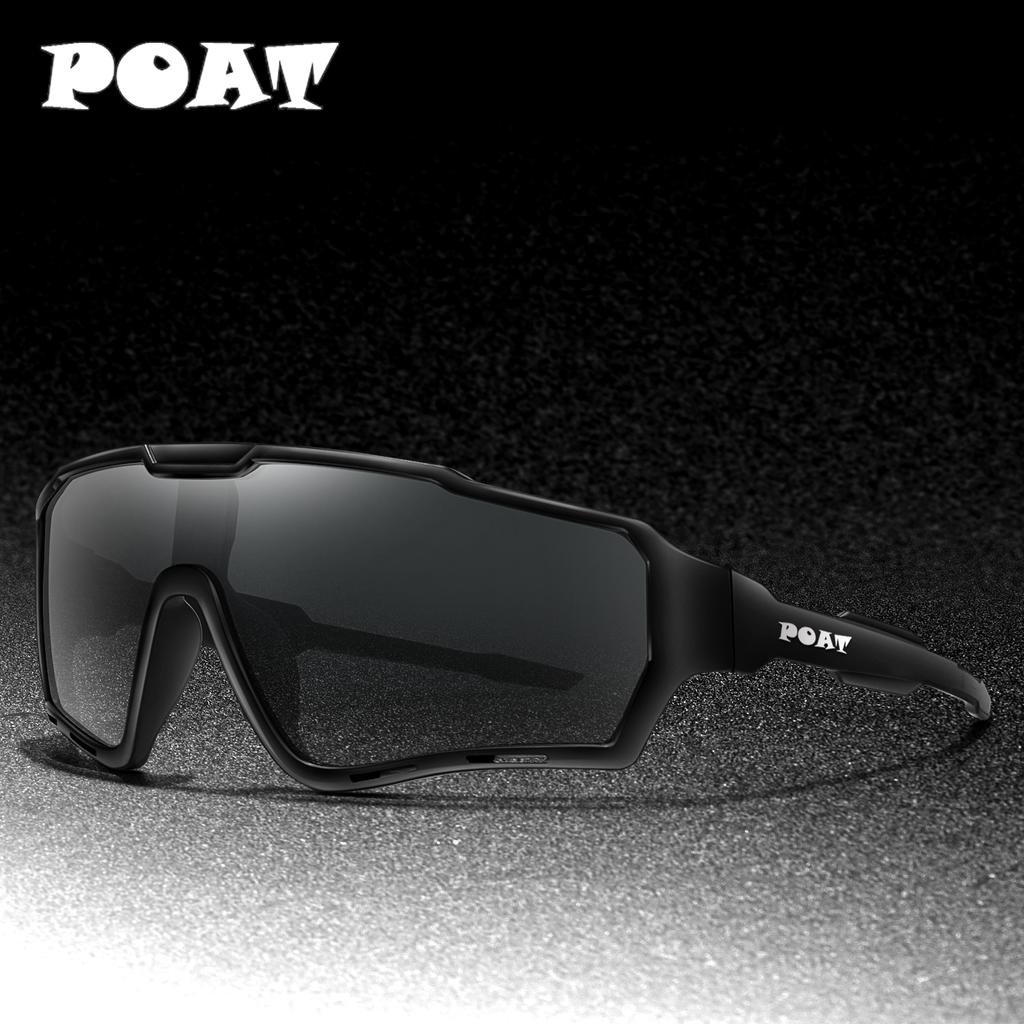 POAT Brand Sunglasses Men Women Big Frame Outdoor Sport Cycling Road Windproof Luxury Eyewear Fashion Driving Travel Goggles
