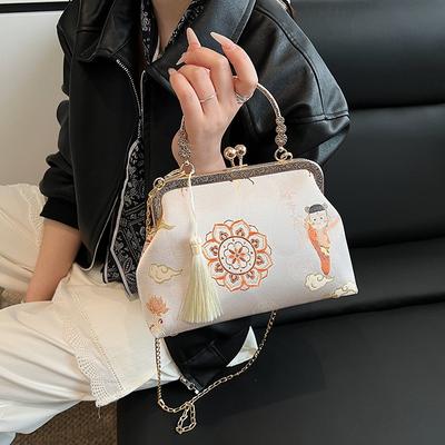 Mytická brokátová taška Čongsam--Nová čínska retro retiazková taška cez rameno (Luxusná multifunkčná prémiová clutch)