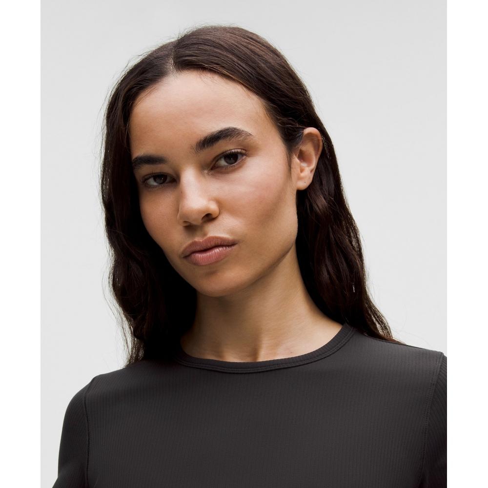 Lululemon All IT Takes Ribbed Nulu T shirT Black