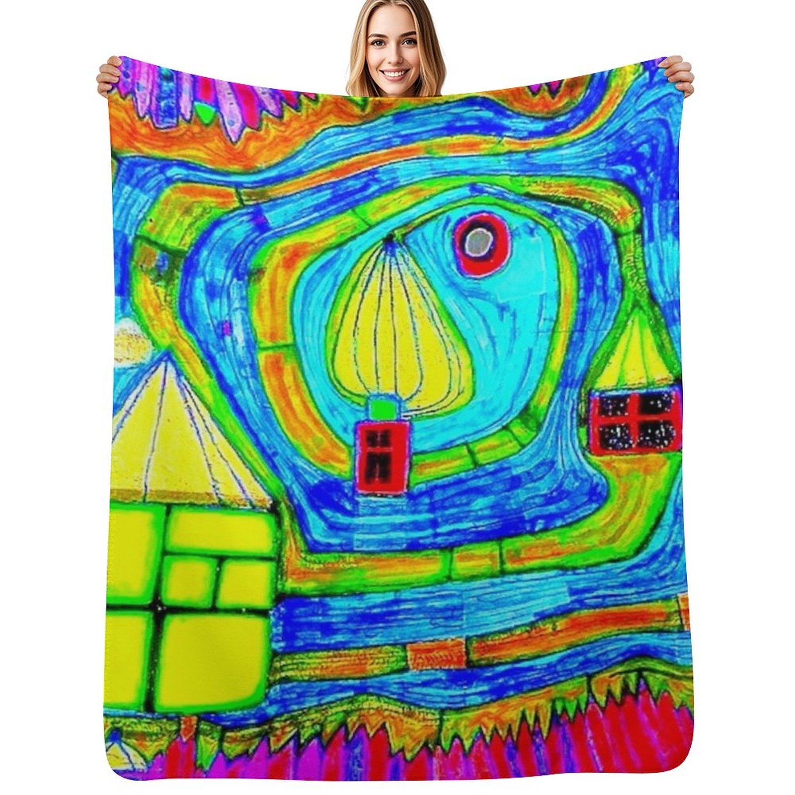 

The End of Waters neon Throw Blanket Cozy Throw Blanket for Bed Sofa Chair 102x76cm(40x30in)