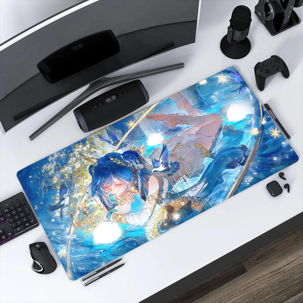 Iuno Wuthering Waves Game Mouse Pad Non-slip Thickened Large Writing Lockedge Office Student Gaming Cushion MousePad