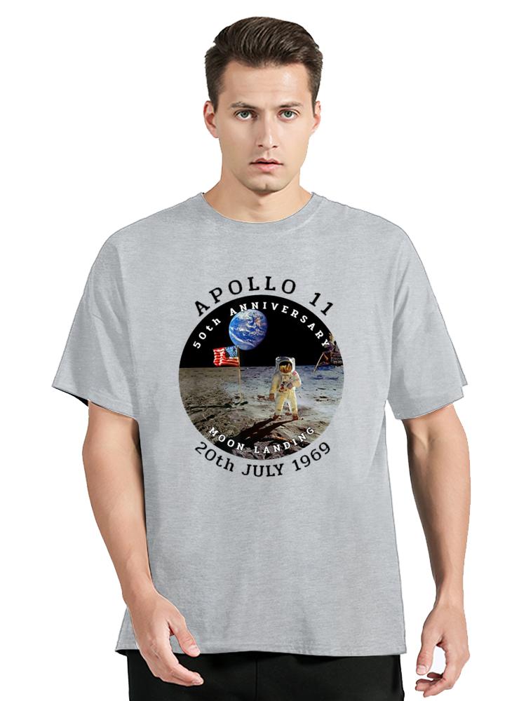 Apollo 11 50th Anniversary Moon Landing 1969 2019 t-shirtunisex cotton Tops Tee Clothing Oversized T Shirt Fashion Classic Style