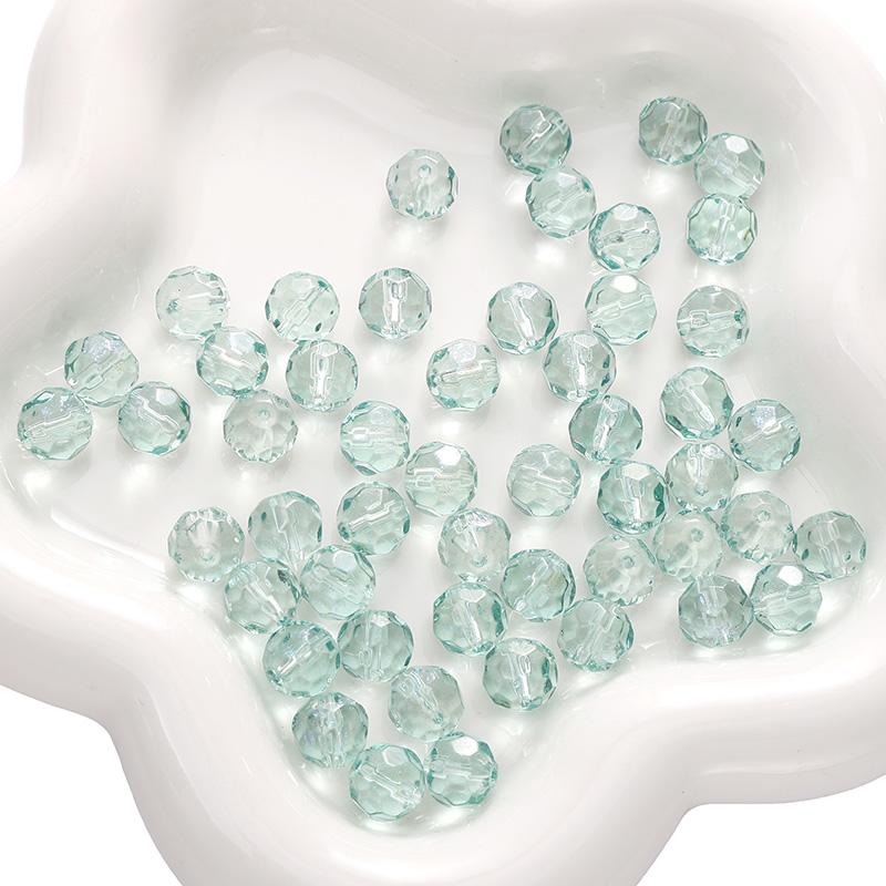 [10mm] Faceted Ball Beads Color Transparent Glass Beads Loose Spacer Beads For Jewelry Making Diy Bracelet Necklace Accessories