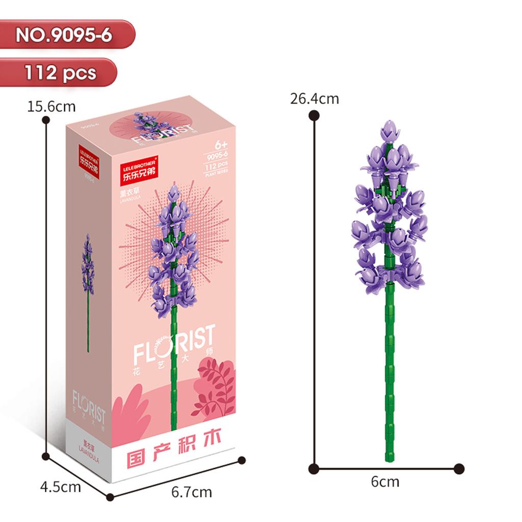 Hot Creative Small Building Block Flower Art Classic Brick Mini Potted Plant Gift For Girls Desk Decoration Simple Assembly Toys