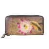 Johnature Hand Embossing Wallet Women Retro Floral Genuine Leather Wallet Card Holder Leisure Cowhide Phone Purse