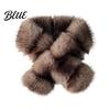 Commuting Warm Accessory Faux Mink Wrap Scarf for Women Double-Sided Plush Neck Warmer Stylish Winter Outfit Decor Thick Fur Collar Luxury