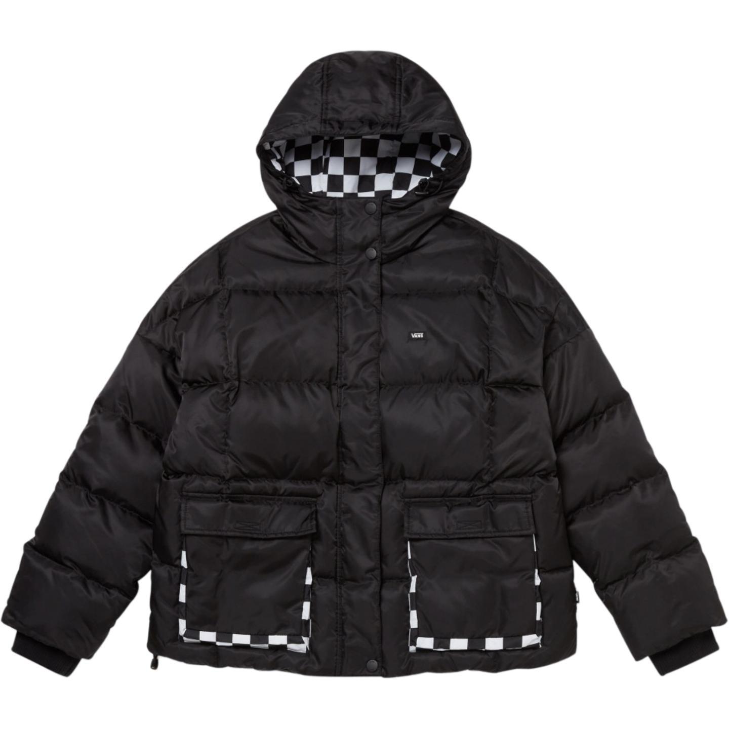 

Vans Дизайн в клетку Простая Теплая Удобная Толстовка с капюшоном с длинным рукавом Пуховик Унисекс Верхняя одежда Черный VN000FC6BLK S