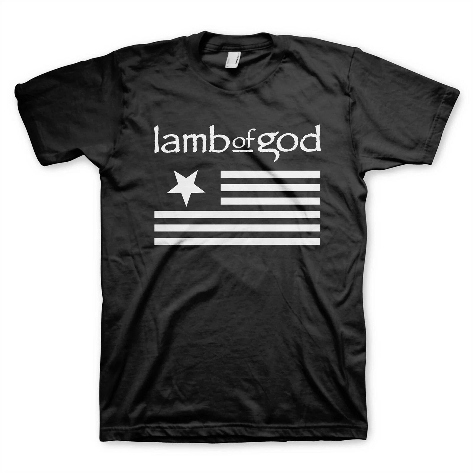 LAMB OF GOD cd lgo STAR AND STRIPES FLAG Official SHIRT LRG new 3XL