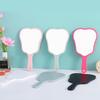 Mini Fan-Shaped Handheld Makeup Mirror Fan Shape Makeup Vanity Mirror With Handle Hand Mirror Spa Salon Compact Mirrors