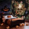 Halloween Gothic Bedroom Tapestry Retro Gothic Skull Flower Butterfly Printed Wall Tapestry Living Room Game Room Dormitory Deco