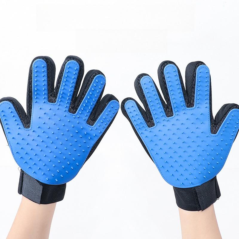 Pets Comb Cat Gloves Five Finger Massage Soothing Dogs Pet Mittens Easy To Clean Spiral Vertebral Tooth Comb Animal Grooming Brush Hair Remover