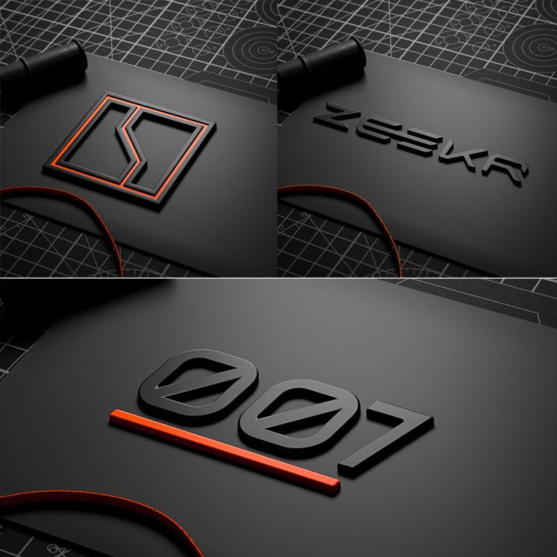 For ZEEKR 001/X/007/7X Zeekr001 Car Badge Modification Blackened Tail Logo Sporty Modified Letters