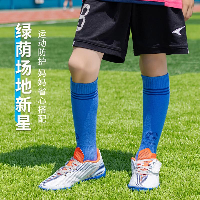 Spring And Summer Children'S Football Socks Thin Boys And Girls Medium And Small Children Classic Striped High Tube Sports Calf Cotton Socks Sweat