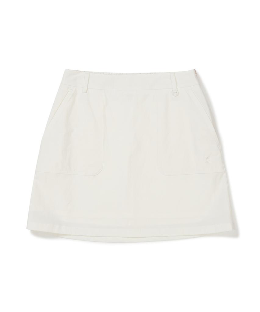 Clove [24Ss Clove] Logo Waistband Skirt (White)