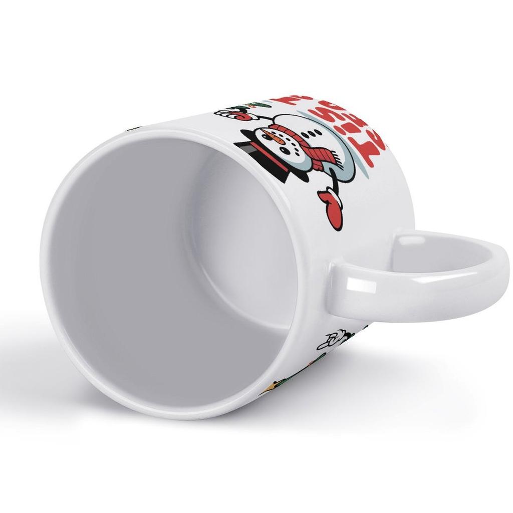 11oz White Ceramic Mug with Dual-Side Printing and Smooth Glossy Grip, Perfect for Coffee, Tea and Everyday Warm Drinks