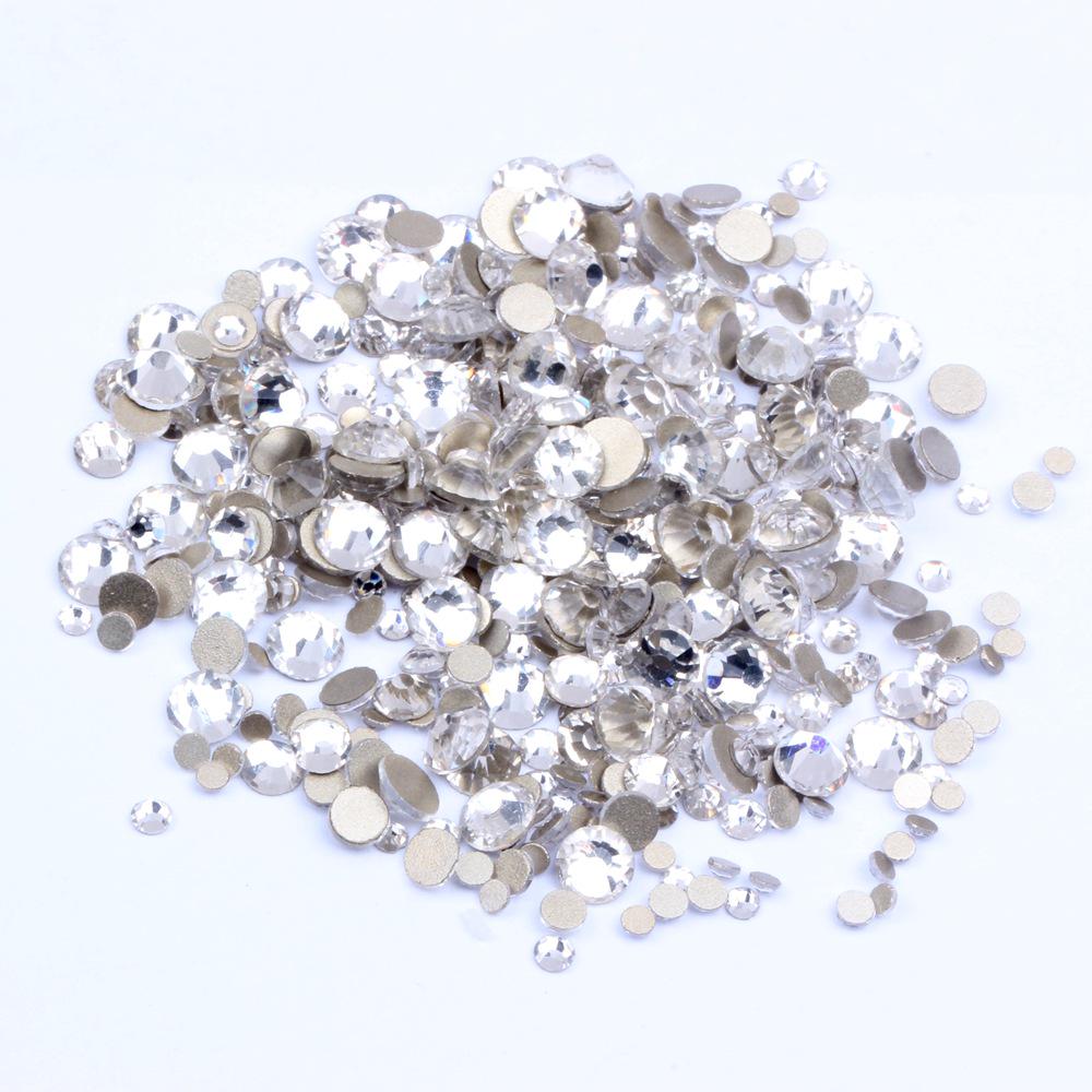 Gold Bottom Rhinestone Flat Back AB White Drill - Multiple Models for DIY Jewelry & Phone Decoration